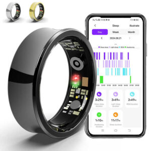 Smart titanium ring Health and fitness tracker